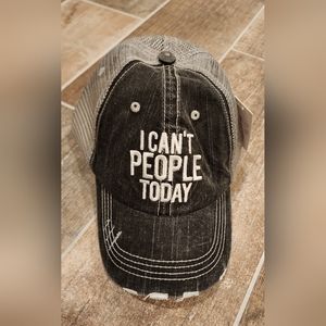I Can't People Today Katydid Women's Trucker  distressed hat